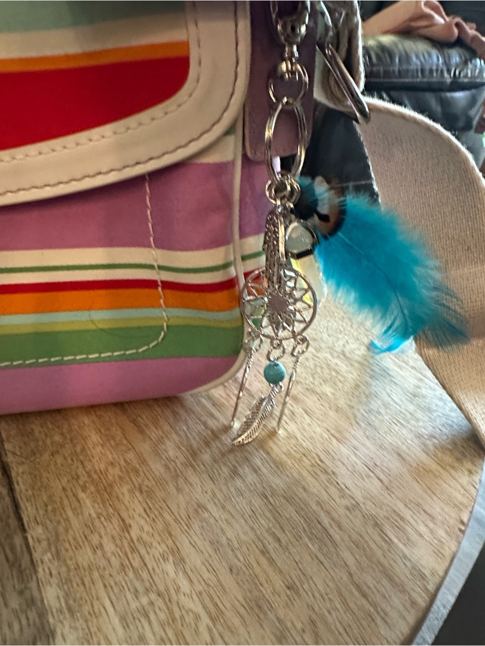 Coach Hampton  Flap Convertible Multicolor Striped Crossbody - Picture 10 of 12